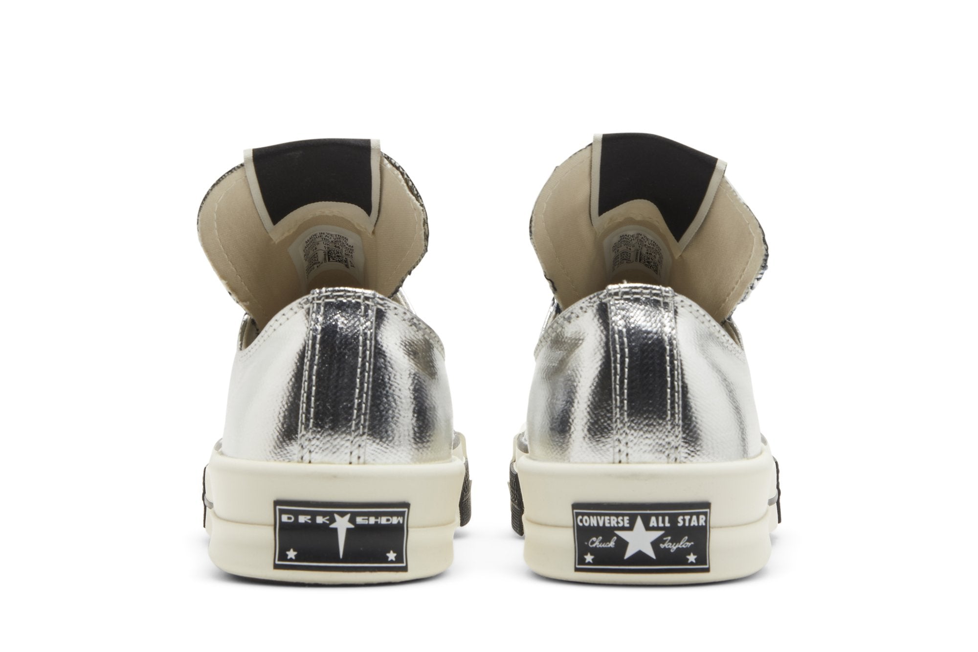 Converse TURBODRK Chuck Taylor x - Rick Owens DRKSHDW Silver ()