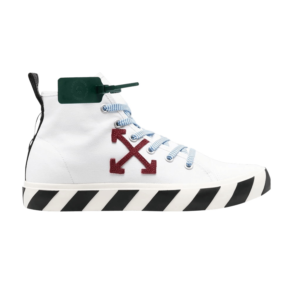 Off-White Vulcanized Mid Top - White Burgundy Arrow (OMIA119F22FAB0010125)